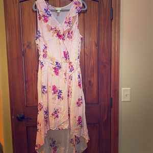 Ava & Viv Sleeveless Light Pink Hi Lo Dress